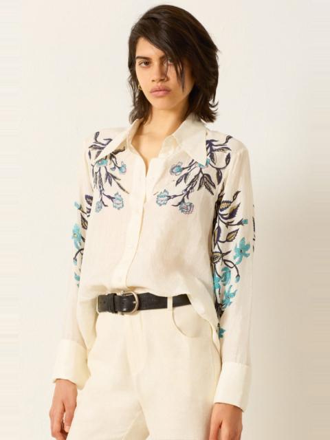 ALIX OF BOHEMIA Dana Misted Lily Silk Shirt