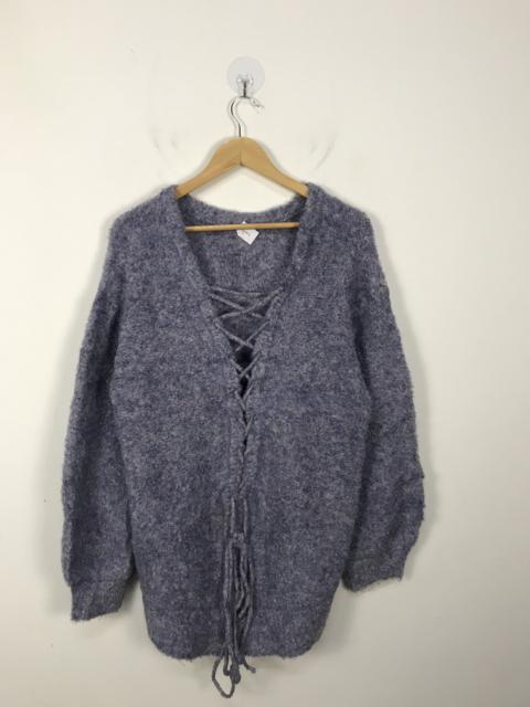 Other Designers Cardigan - Healtier Mohair Strap Bondage Acid Wash Knit Cardigan #2816