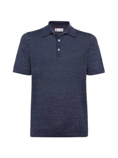 Brunello Cucinelli Brunello Cucinelli Polo-style sweater in Night at Nordstrom