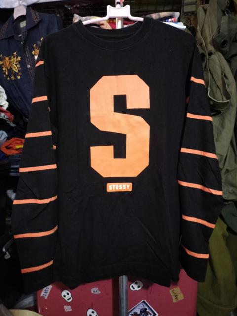 Vintage Stussy S Logo Sweatshirt Stripes sleeve
