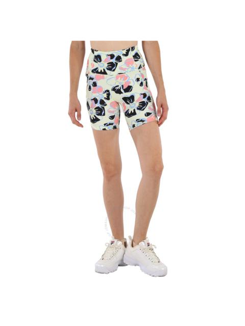 Other Designers Lorna Jane Ladies Hibiscus Print Hi-Fold Bike Shorts