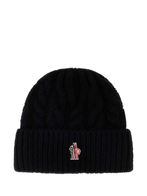 Moncler Grenoble Moncler Grenoble Women Black Wool Blend Beanie Hat