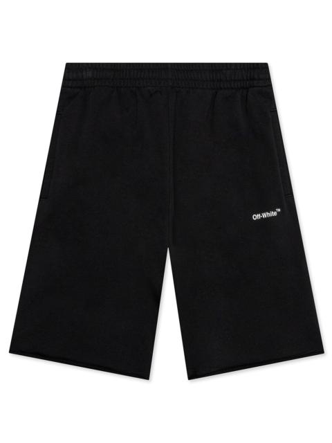 Off-White OFF-WHITE C/O VIRGIL ABLOH WAVE DIAG SWEATSHORTS - BLACK/WHITE