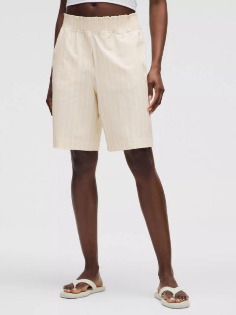 lululemon Stretch Woven Ruffle-Waist High-Rise Short 9"