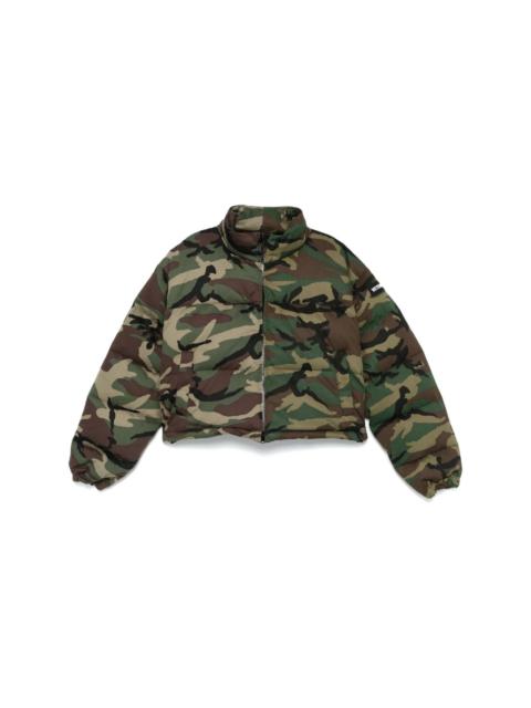 camouflage puffer jacket