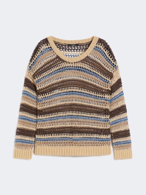 WEEKEND Max Mara Linen and cotton yarn mesh jumper - BROWN