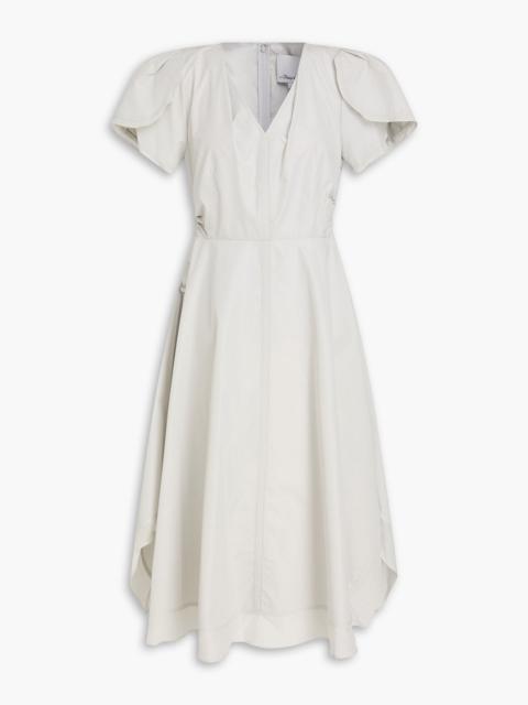 3.1 Phillip Lim Ruched cotton-blend poplin midi dress