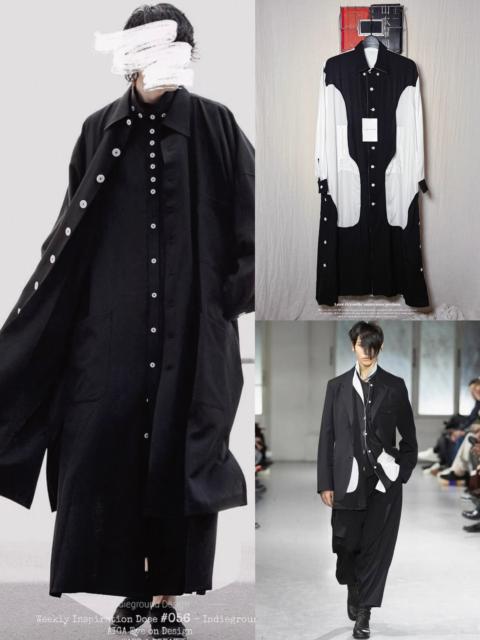Yohji Yamamoto Yohji Yamamoto 23AW Double-sided White Button Monk's Long Robe