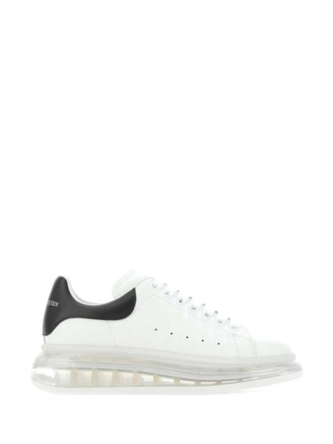Alexander McQueen Alexander Mcqueen Men White Leather Sneakers With Black Heel