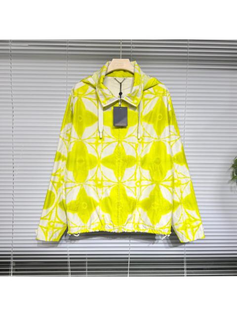 Louis Vuitton Louis Vuitton SS24 Shell Runway Monogram Three-Flower Tie-Dye Hooded Drawstring Yellow Jacket