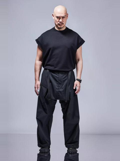 ACRONYM P30BL-E Encapsulated Nylon Ultrawide Drawcord Trouser Black