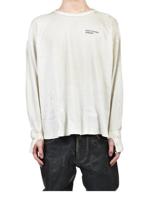 Enfants Riches Déprimés CLASSIC LOGO DISTRESSED THERMAL LS / DIRT WHT