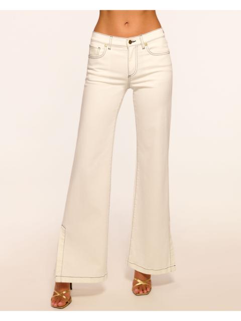 RAMY BROOK Tyra Contrast Mid-Rise Flare Jean