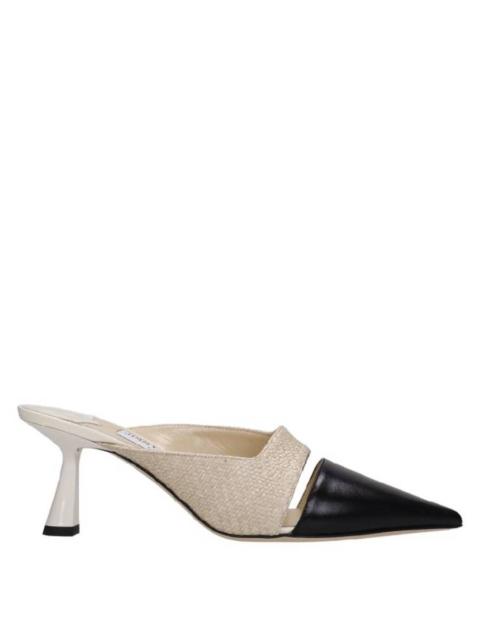 JIMMY CHOO Jimmy Choo Zalea 65 Raffia And Leather Pumps, Brand Size 34 ( US Size 4 )