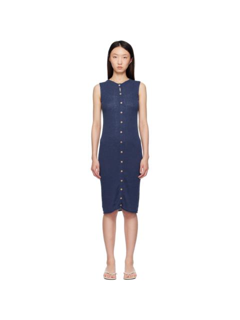BASERANGE Blue Drip Midi Dress