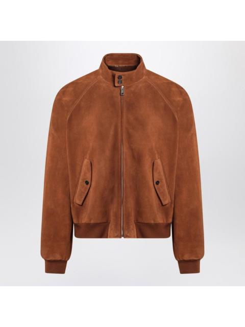 Prada Camel-Coloured Suede Bomber Jacket Men
