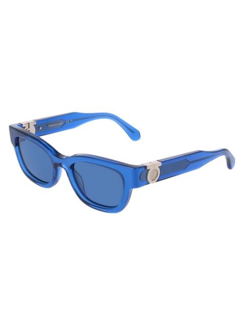 FERRAGAMO Ferragamo Blue Square Ladies Sunglasses SF2067S 432 52