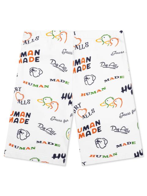 Human Made PRINTED SWEAT SHORTS - WHITE