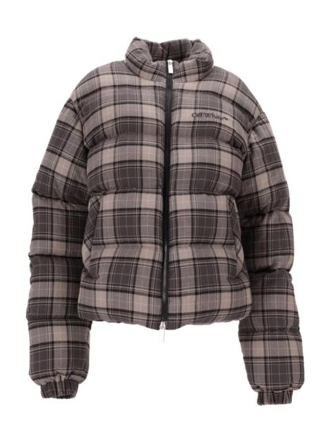 Off-White SPRAY ARR CHECK FLAN DOWN JACKET