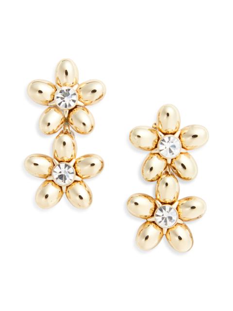 CAROLINA HERRERA Carolina Herrera Double Flower Drop Earrings in Gold at Nordstrom