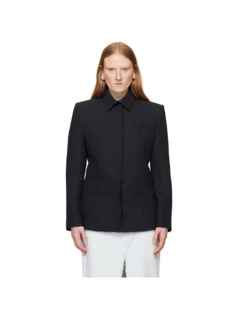 MSGM Black Raw Edge Blazer