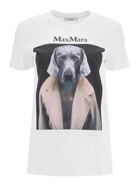 Max Mara T-SHIRT WITH WEGMAN PRINT