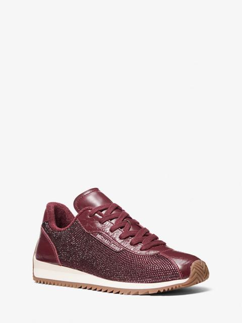 MICHAEL KORS Rhodes Embellished Leather Trainer