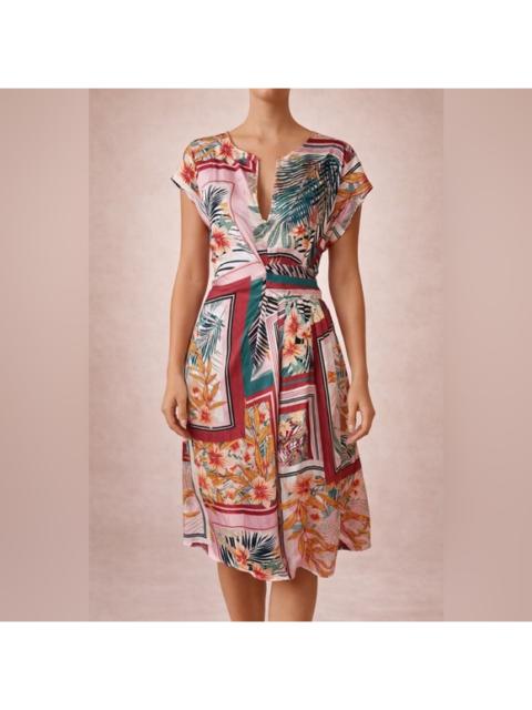 Other Designers Zara Tropical Print Midi Dress
