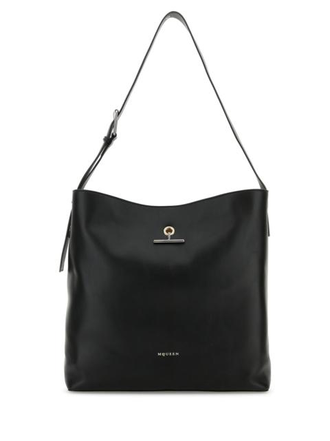 Alexander McQueen Black leather Pendant shopping bag