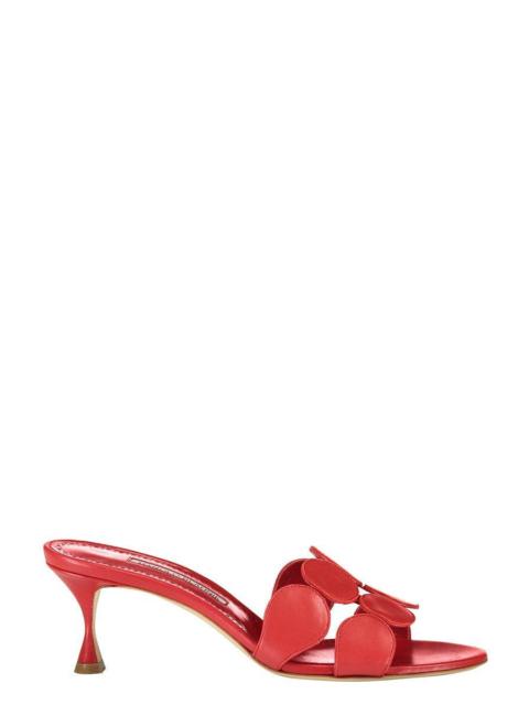 Manolo Blahnik Haribal Mule - Bright Red