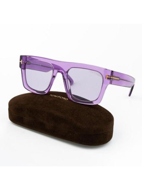 TOM FORD Tom Ford FAUSTO Women Sunglasses Transparent Violet Square FT0711/S 81Y