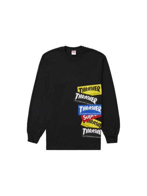 Supreme Supreme Thrasher Multi Logo L/S Tee Black