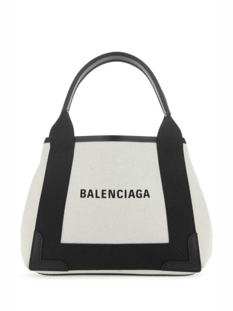 BALENCIAGA Balenciaga Women Two-Tone Canvas Small Cobas Navy Handbag