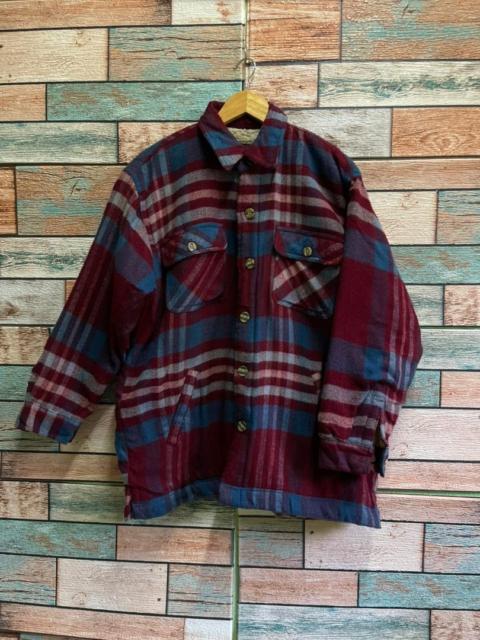Other Designers Vintage Hit Maker Sherpa-Lined Plaid Flannel Jacket Size L