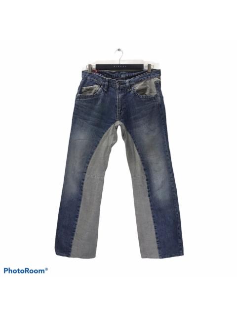 Other Designers Japanese Brand BlueWay Distressed Denim Hybrid Made In Japan