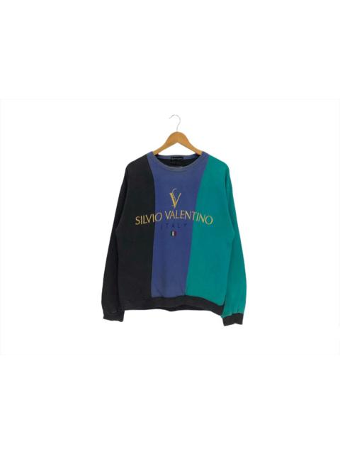 Valentino Vintage Silvio Valentino Embroidery Big Logo Sweatshirt