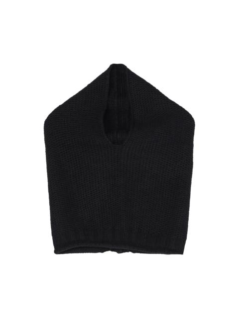 Yohji Yamamoto Knit Backside Button Hooded Warmer 'Black'