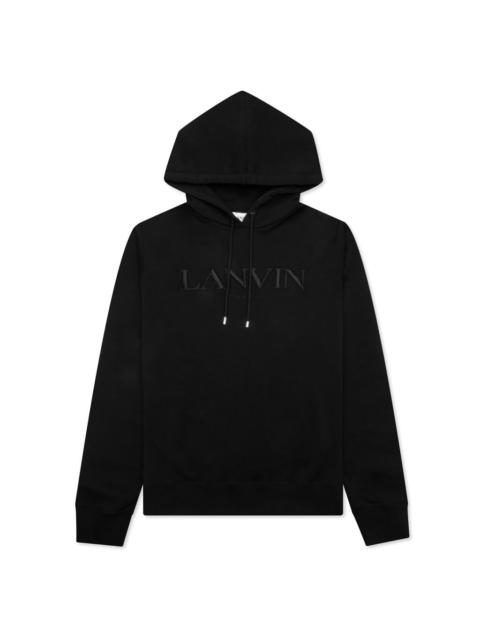 Lanvin FLEECE EUSEBIO HOODIE CURB LONG - BLACK