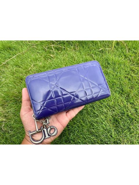 Dior Authentic Christian Dior Lady Leather Cannage Compact Zippy