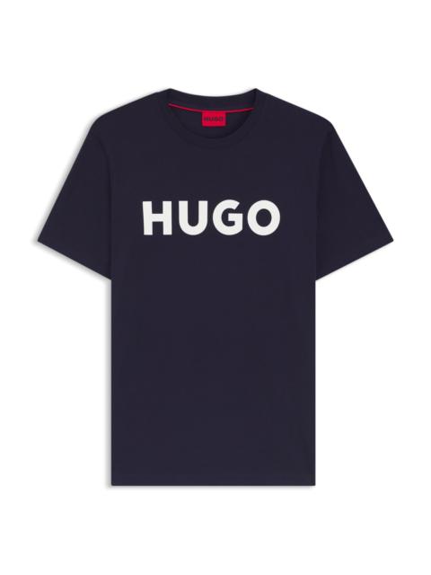 HUGO REGULAR-FIT T-SHIRT IN COTTON JERSEY WITH LOGO PRINT
