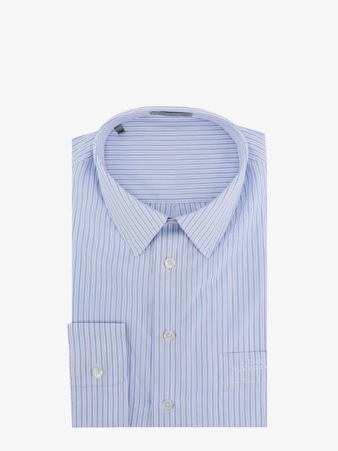 Cotton shirt with striped motif