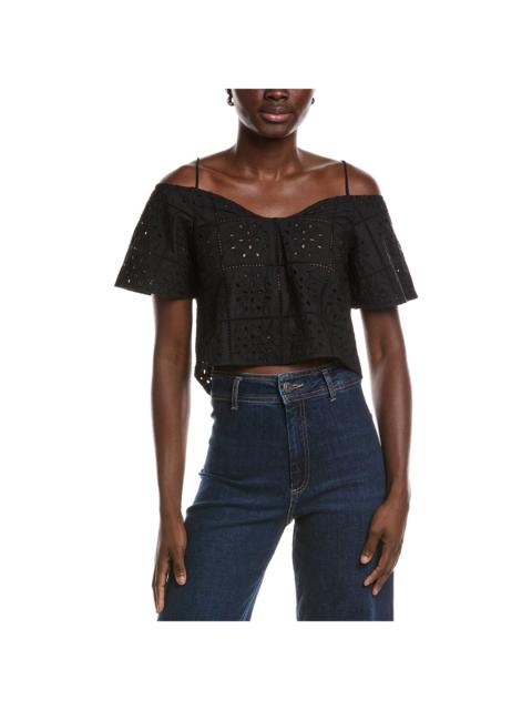 GANNI GANNI Broderie Anglaise Top