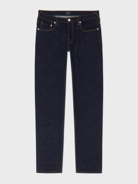 Paul Smith Tapered-Fit Indigo-Rinse 'Crosshatch Stretch' Jeans