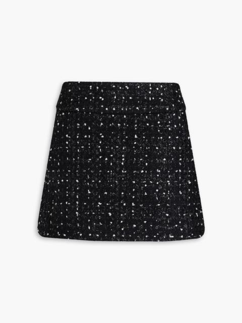 Alice + Olivia Donald metallic bouclé-tweed mini skirt