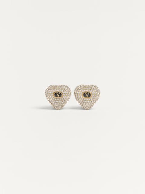 Valentino COEUR ROYAL METAL, ENAMEL AND SWAROVSKI® CRYSTAL EARRINGS