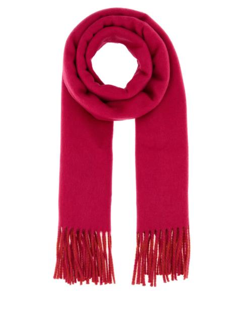 Burberry Fuchsia cashmere reversible scarf