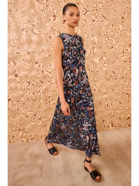 ULLA JOHNSON Lina Sleeveless Ruched Midi Dress