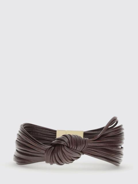 Bottega Veneta Bottega Veneta Women Knot Multi-Strand Leather And Silver Bracelet Bottega Veneta