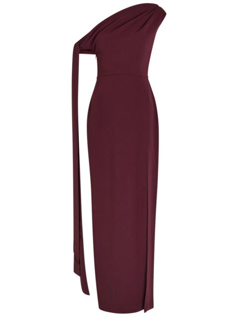 SOLACE LONDON Solace London Irina Draped Crepe Maxi Dress