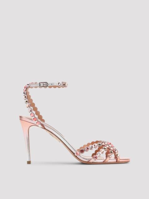 AQUAZZURA AQUAZZURA Tequila 85 Pink Pearl Jewel Sandals New & Authenti